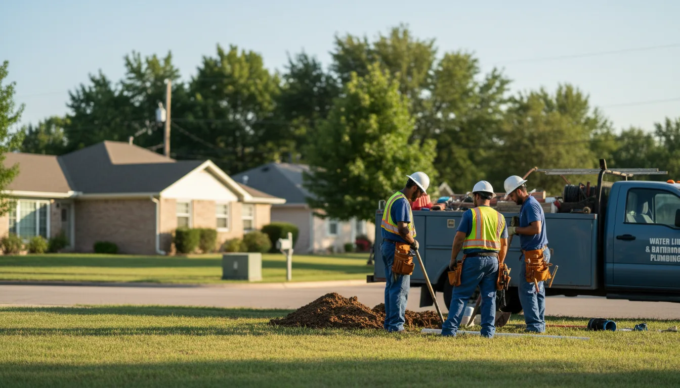 Residential water line and bathroom plumbing service in Donner, LA